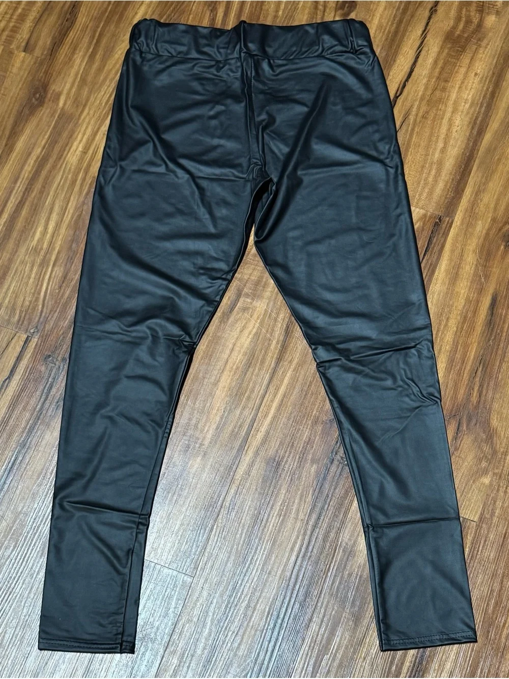 Parisian Black Faux Leather Leggings High Rise Wet Look Pants Size S / US 6